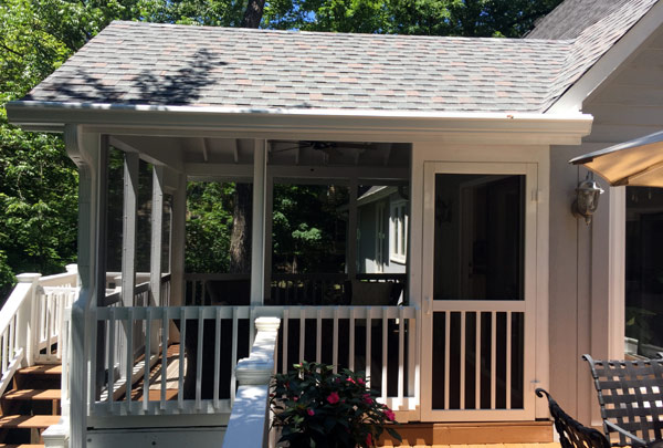 Two-storey addition matched to the existing house roofline and siding
